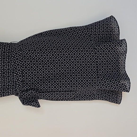 The Limited Blue White Floral Mini Sheath Flare Ham Dress Women Size 4 - Picture 5 of 13